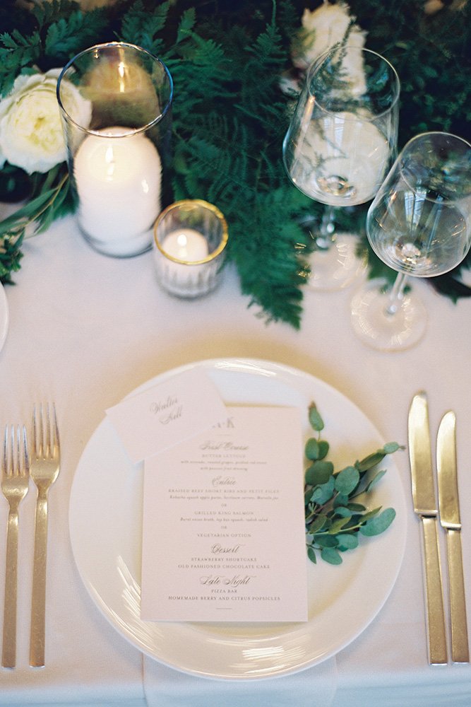 spring wedding place setting