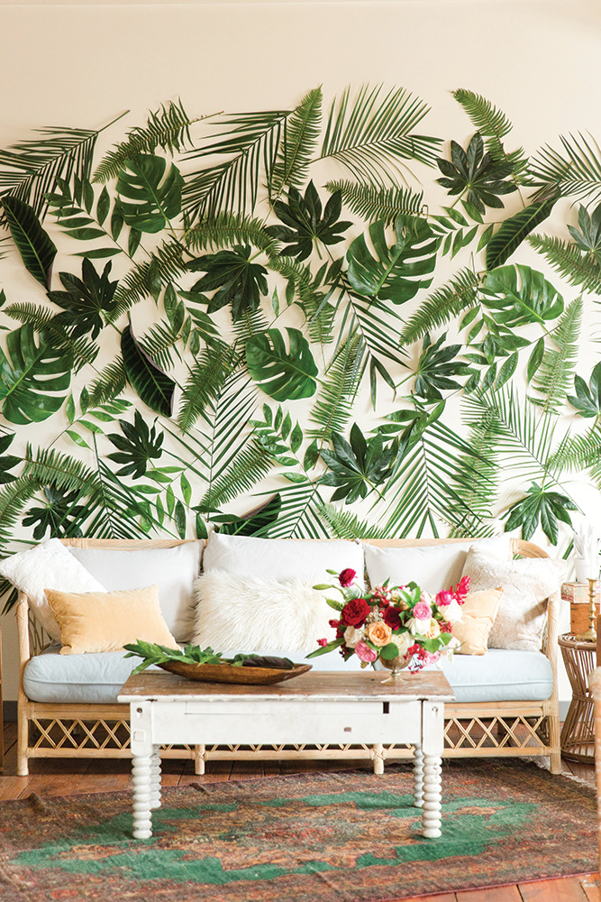 tropical wedding backdrop