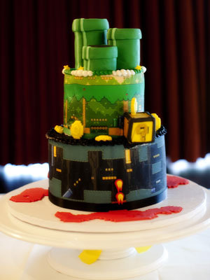 nintendo wedding cake